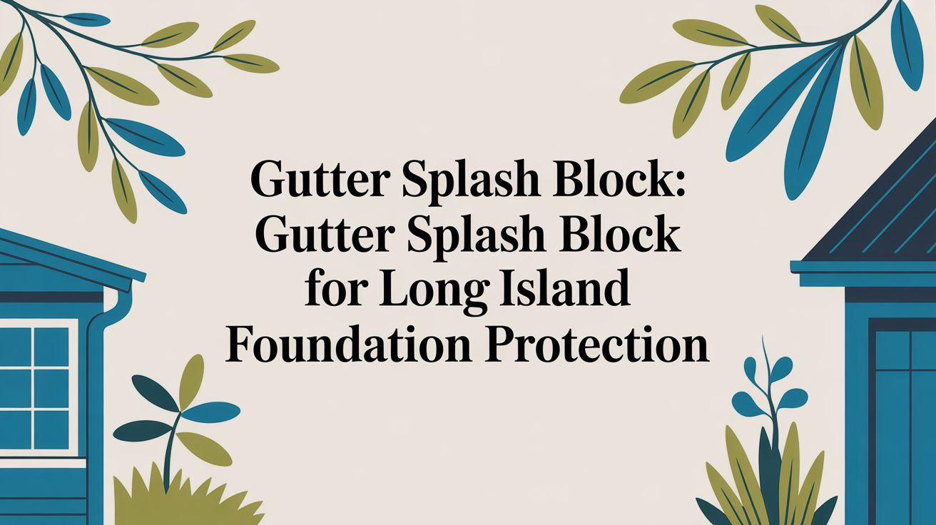 Long Splashblocks Gutter Splash Block: Your Long Island Foundation’s First Defense - #1 ...